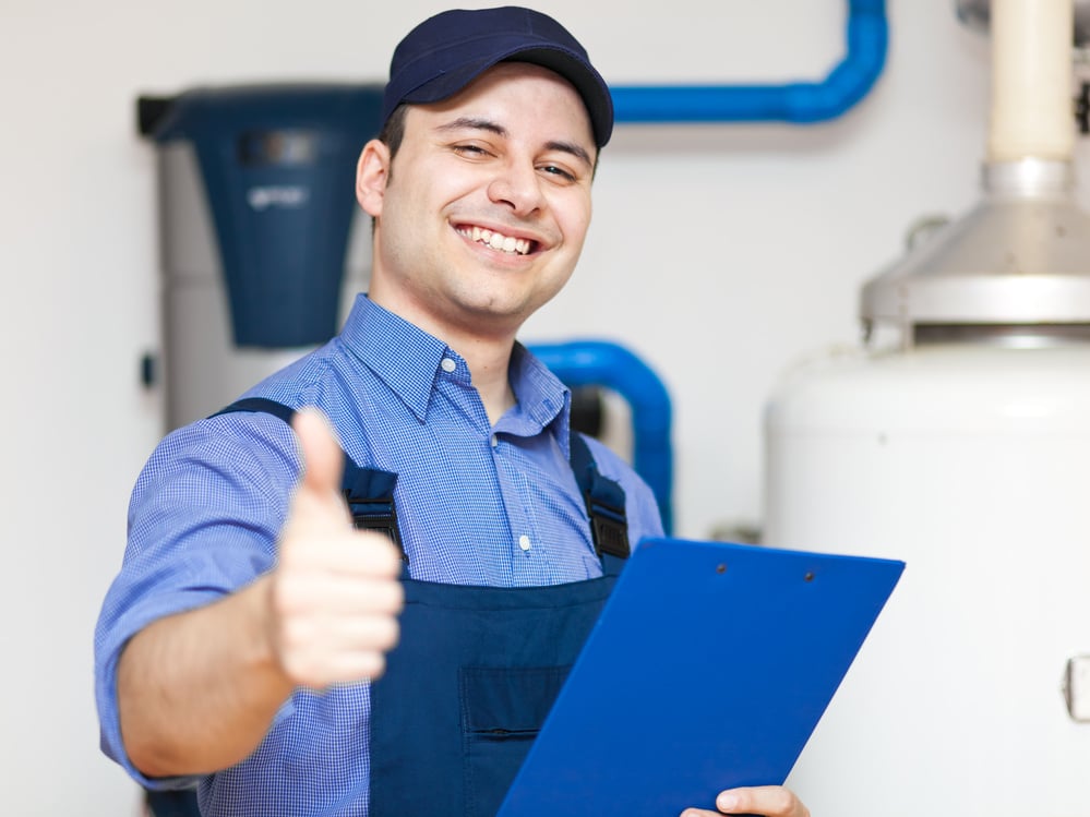 Plumber Repairing Thumbs up